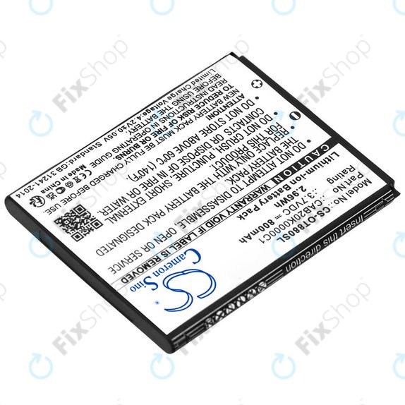 Bateria do Alcatel Onetouch, 800mAh, Li-ion, 3.7V, BTR510AB, HQ