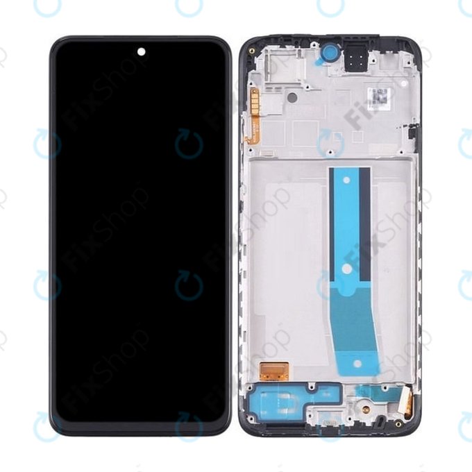 Wyświetlacz OLED do Xiaomi Redmi Note 11S 2201117SG, 2201117SI, Ekran dotykowy z ramką, Czarny, Black