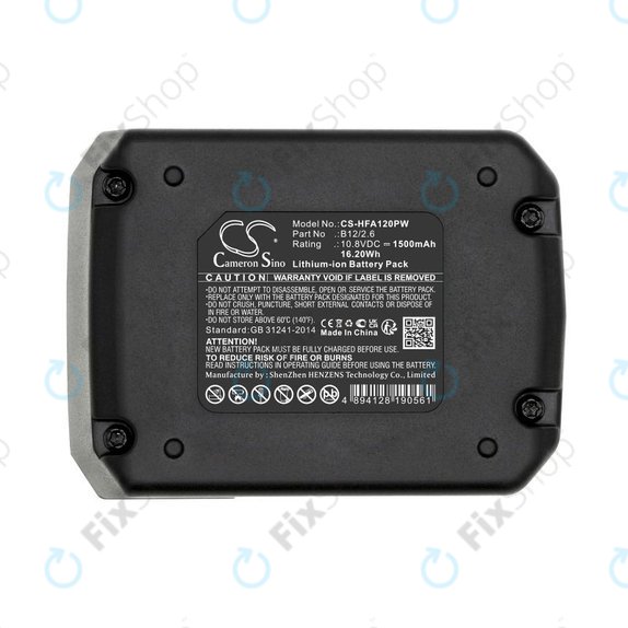 Bateria do Hilti PR 2-HS A12, 1500mAh, Li-Ion, 10.8V, B12/2.6, B12/4.0, 2077977, HQ