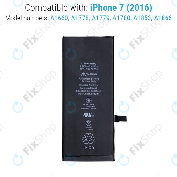 Bateria dla iPhone 7, 1960mAh, FixPremium