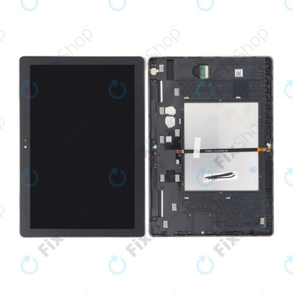 Wyświetlacz do Lenovo Tab M10 TB-X605F, TB-X605N, TB-X605M, Ekran dotykowy z ramką, Czarny, Black, TFT