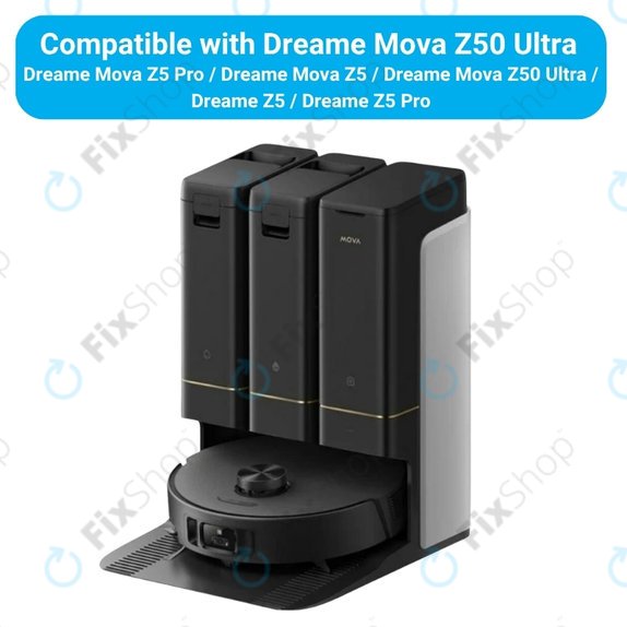 Zestaw części zamiennych do Dreame Mova Z50 Ultra, Z5, Z5 Pro (1x Główna szczotka, 2x Filtr, 2x Szczotka boczna)