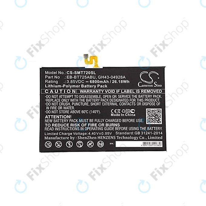 Bateria do Samsung Tab S5E, EB-BT725ABU, 6800mAh, HQ