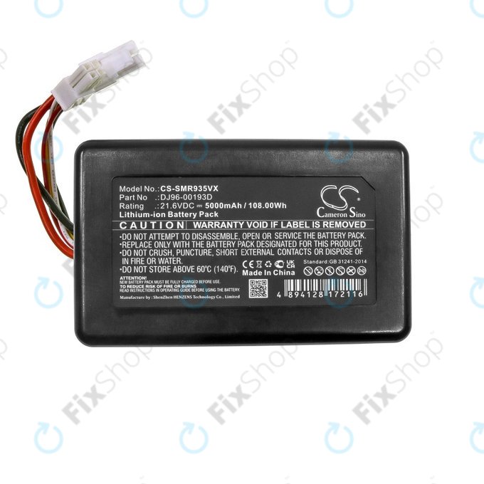 Bateria do Samsung PowerBot R9350, R9250, DJ96-00193D, Li-Ion, 21,6V 5000mAh, HQ
