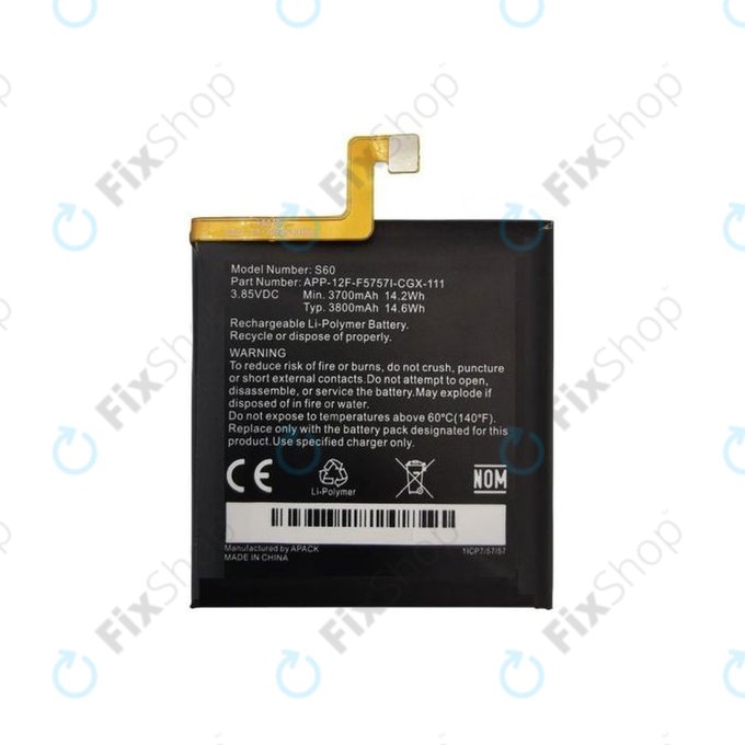 Bateria do Caterpillar CAT S60, 1ICP7/57/57, 3800mAh