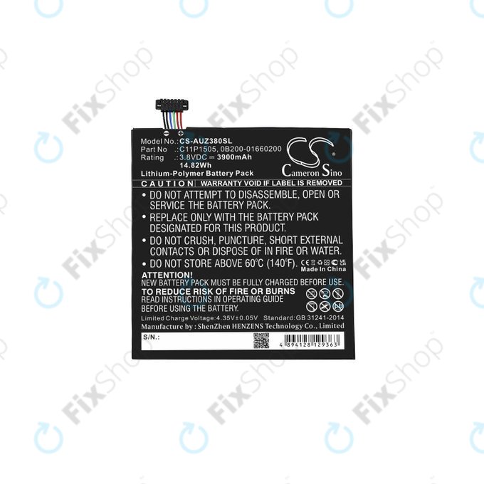Bateria do Asus ZenPad 8.0" Z380C (P022), C11P1505, 0B200-01660200, 3900mAh, HQ