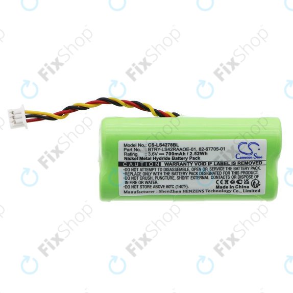 Bateria do Symbol DS6878, LS4278, 700mAh, Ni-MH, 3.6V, BTRY-LS42RAAOE-01, HQ