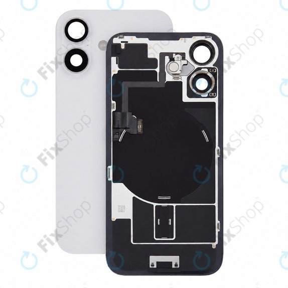 Szkło tylnej obudowy do iPhone 16, White, Pulled A