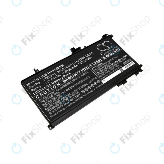 Bateria do HP Omen 15, Pavilion 15, WASD 15, 5100mAh, Li-Ion, 11.55V, TE03XL, HQ