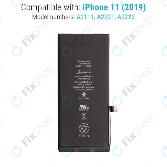 Bateria dla iPhone 11, 3110mAh, Service Pack