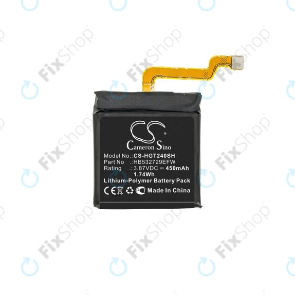 Bateria dla Huawei Watch 3, GT2 Pro, 450mAh, Li-Pol, 3.87 V, HB532729EFW, HQ