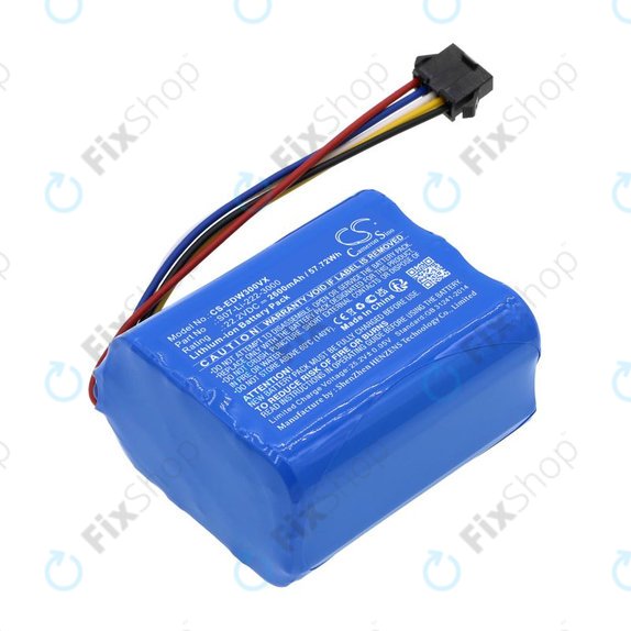 Bateria do Ecovacs Winbot X, WA30, WA50, 2600mAh, Li-Ion, 22.2V, S07-Li-222-3000, HQ