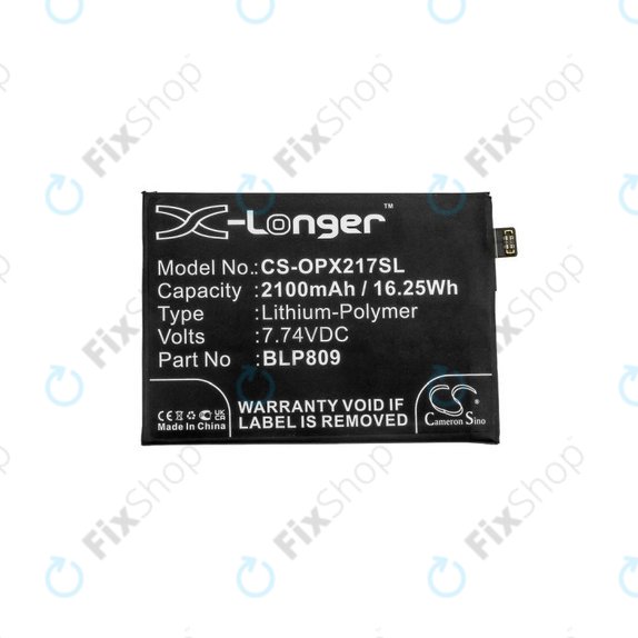 Bateria do Realme Q2 Pro RMX2173, GT Master 5G RMX3363, BLP809, 2100mAh, HQ
