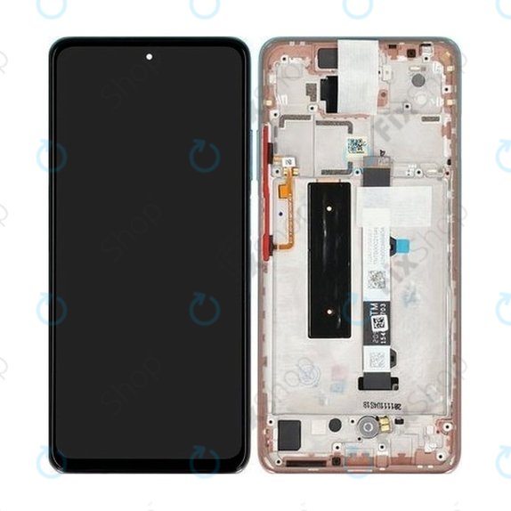 Wyświetlacz do Xiaomi Mi 10T Lite 5G, Ekran dotykowy z ramką, 5600050J1700, Rose Gold Beach, Genuine Service Pack