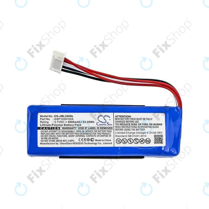 Bateria do JBL Charge 3 (2016), Li-Pol, 6000mAh, HQ
