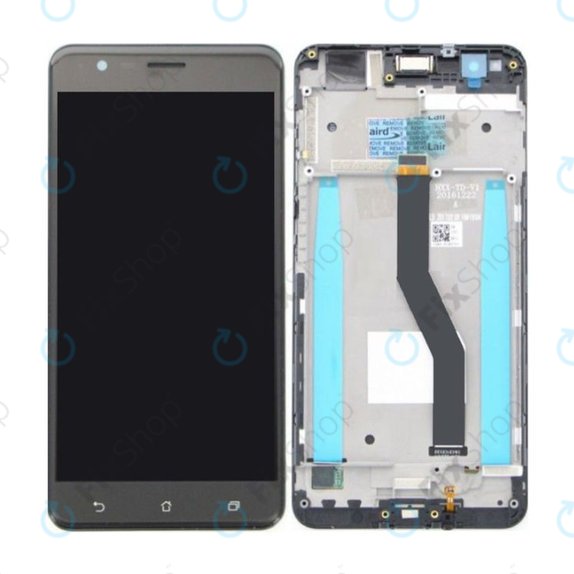 Wyświetlacz do Asus Zenfone 3 Zoom S ZE553KL (Z01HDA), Ekran dotykowy z ramką, Navy Black, 90AZ01H3-R20020, 90AZ01H3-R20010, Genuine Service Pack