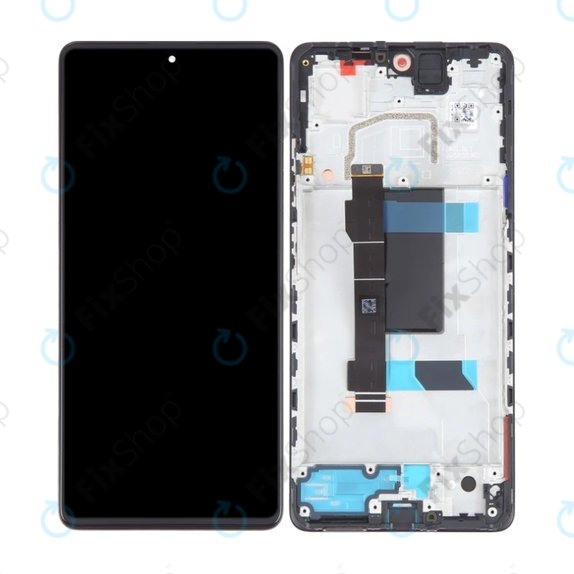 Wyświetlacz OLED do Xiaomi Poco X5 Pro, Ekran dotykowy z ramką, Astral Black