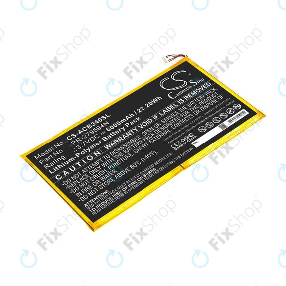 Bateria do Acer Iconia One 10 B3-A40, 6000mAh, Li-Pol, 3.7V, PR-279594N, HQ
