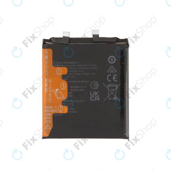 Bateria do Honor Magic5 Pro PGT-N19, 5100mAh, HB536880EHW, Genuine Service Pack