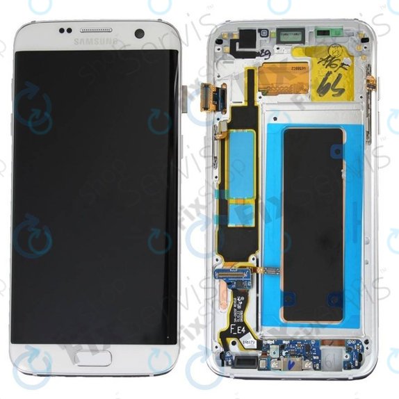 Wyświetlacz do Samsung S7 Edge G935F, Ekran dotykowy z ramką, GH97-18533C, GH97-18594C, GH97-18767C, Złoty, Gold, Genuine Service Pack