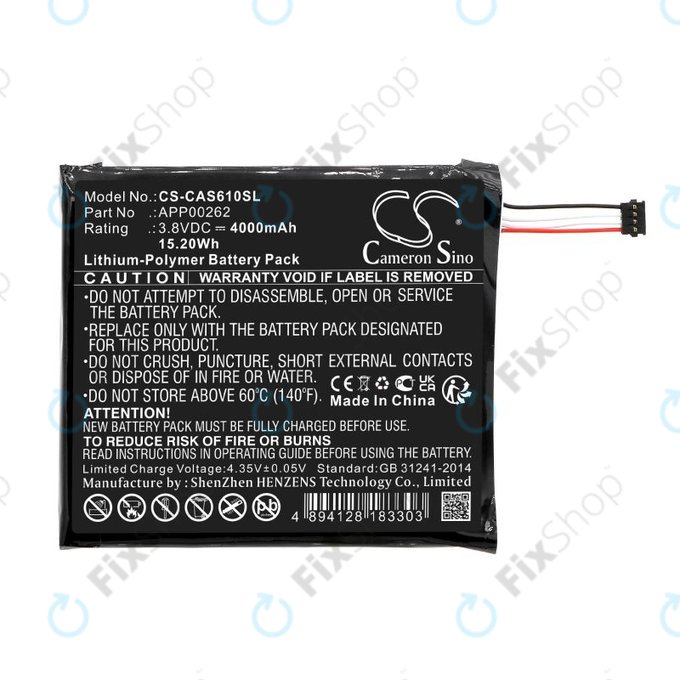 Bateria do CAT S61, 4000mAh, Li-Pol, 3.8V, APP00262, HQ