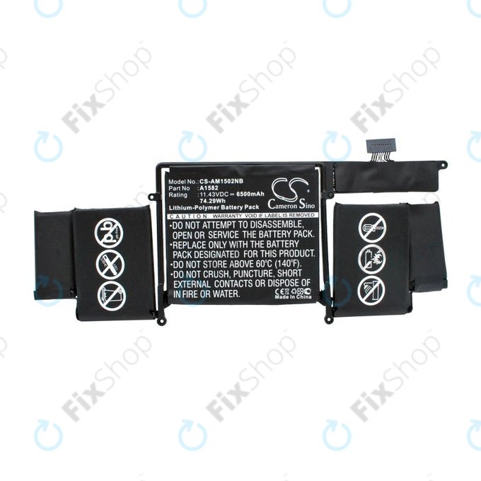 Bateria do MacBook Pro 13" A1502 (Early 2015), 6500mAh, HQ