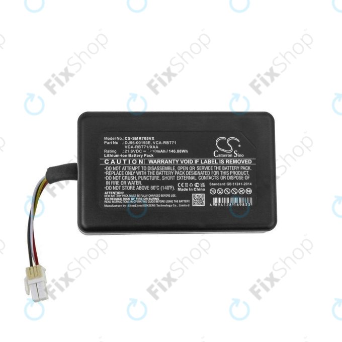 Bateria do Samsung PowerBot R7040, DJ96-00193E, VCA-RBT71, Li-Ion, 21,6V 6800mAh, HQ