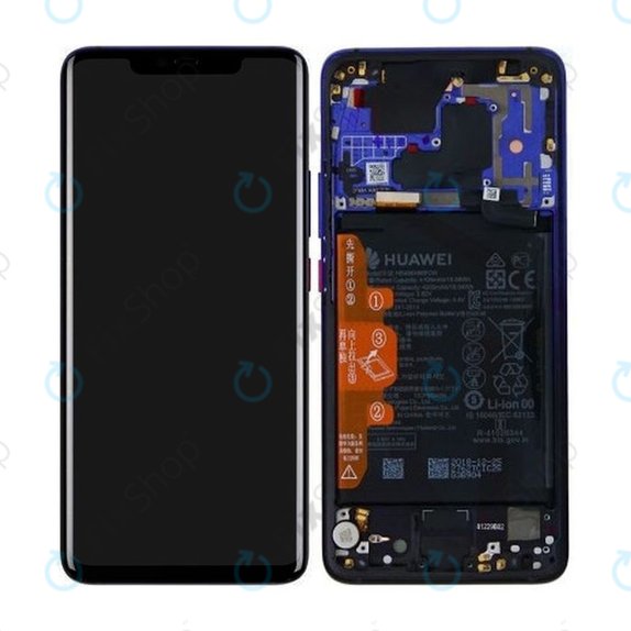 Wyświetlacz do Huawei Mate 20 Pro, Ekran dotykowy z ramką i baterią, 02352GGC, Twilight, Genuine Service Pack