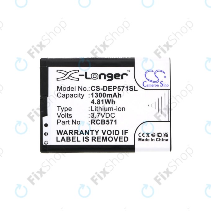 Bateria dla CPA Halo 11, 1300mAh, Li-Ion, 3.7 V, RCB571, HQ