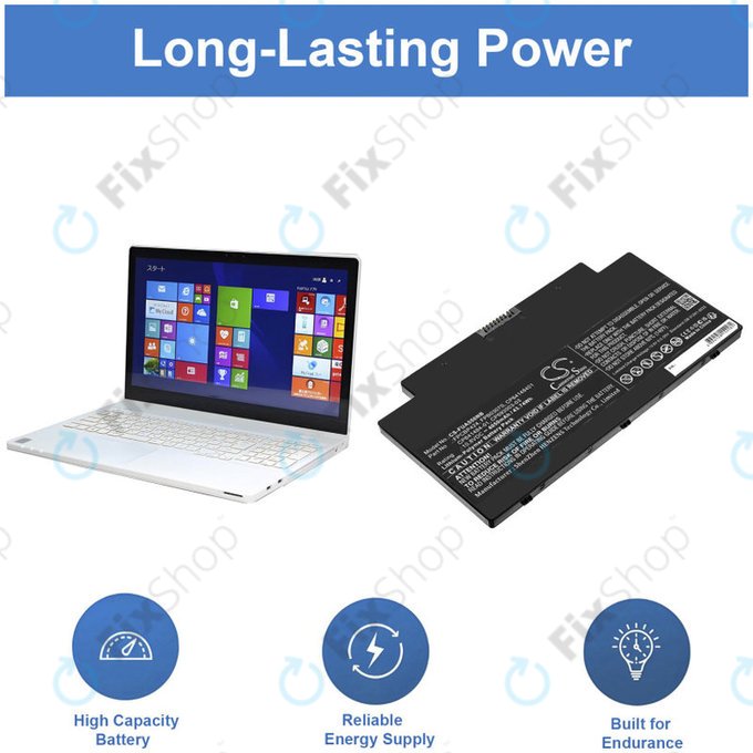 Bateria do Fujitsu Lifebook AH77, A556, A3510, U536, 4050mAh, Li-Pol, 10.8V, CP641484-01, HQ
