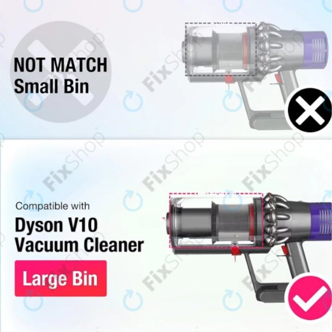 Pojemnik na kurz do Dyson V10 SV12