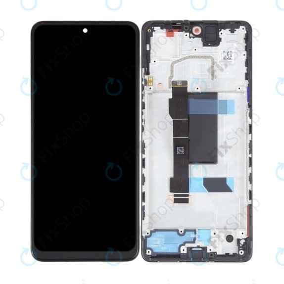 Wyświetlacz do Xiaomi Redmi Note 12 Pro 5G, Ekran dotykowy z ramką, Midnight Black, TFT