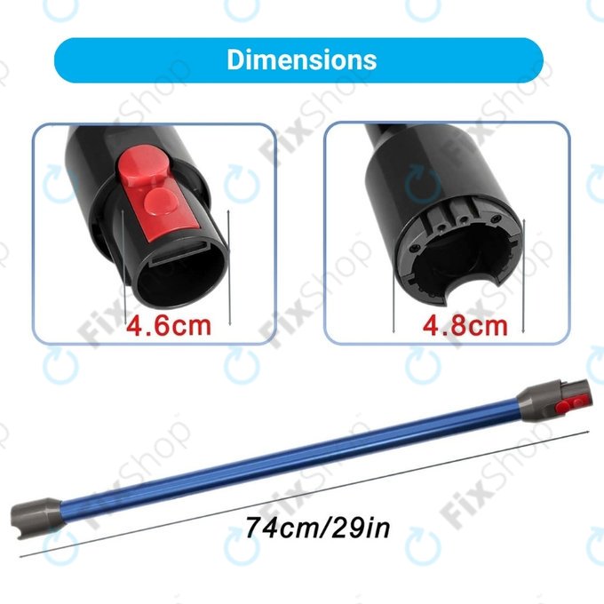 Rura ssąca do Dyson V12, Niebieski, Blue