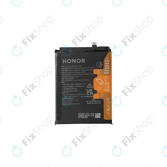 Bateria do Honor X8a, Honor 90 Lite, HB416594EGW, 4500mAh, 2402AADF, Genuine Service Pack