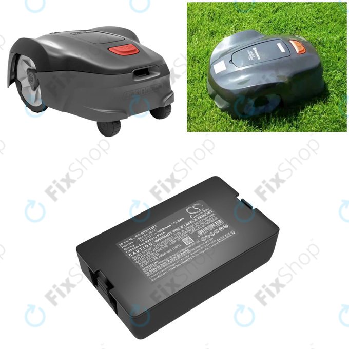 Bateria do Flymo Easilife 200, Gardena Automower 310, Husqvarna Automower 315X, 4000mAh, Li-Ion, 18.0V, 584 84 28-02, HQ