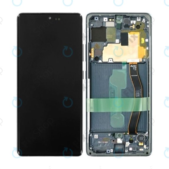 Wyświetlacz OLED do Samsung S10 Lite G770F, Ekran dotykowy z ramką, Prism Black