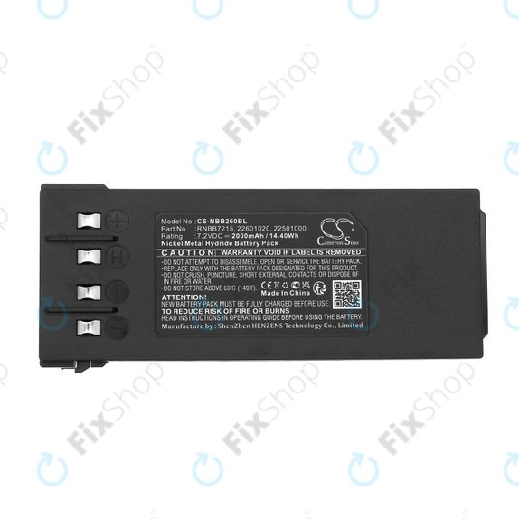 Bateria do Hiab 077 Hiduo, 088CL, 095, 2000mAh, Ni-MH, 7.2V, RNBB7215, 2.250.1000, HQ