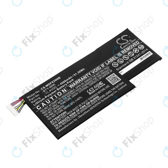 Bateria do MSI GF63, MSI GF75, MSI GS63, 4500mAh, Li-Pol, 11.4V, BTY-M6K, HQ
