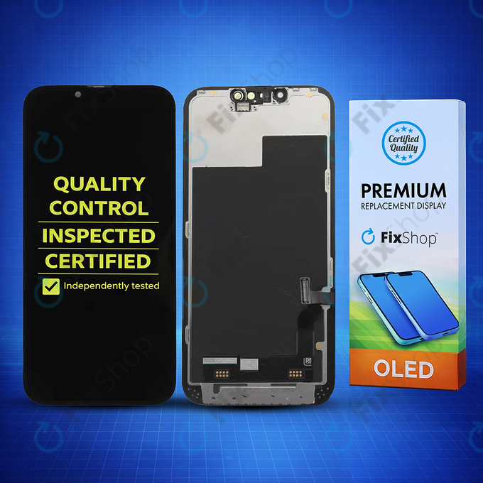 Wyświetlacz Hard OLED dla iPhone 13, Ekran dotykowy z ramką, FixPremium