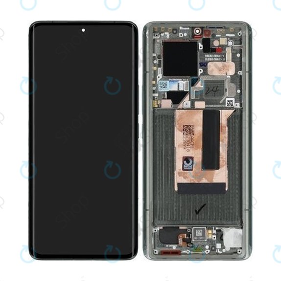 Wyświetlacz do Xiaomi 13 Ultra, Ekran dotykowy z ramką, 56000500M100, Zielony, Green, Genuine Service Pack