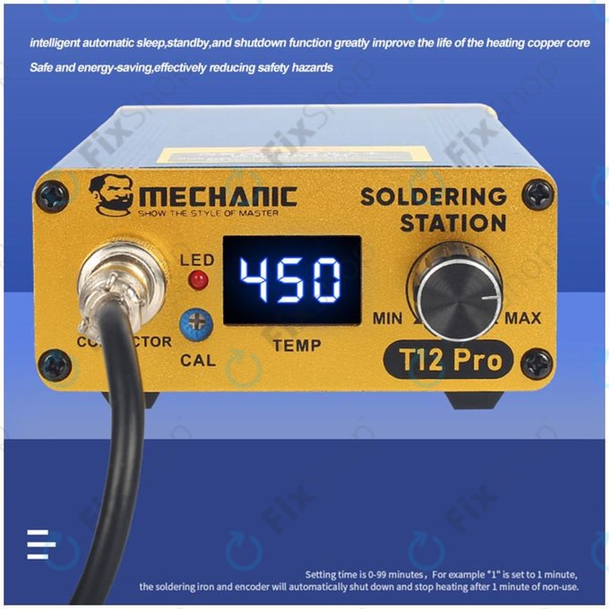 Cyfrowa stacja lutownicza (Blue), Mechanic T12 Pro