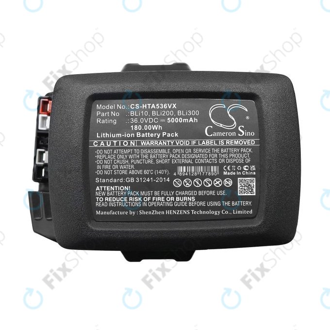 Bateria do Husqvarna 110il, 525ilxt, 5000mAh, Li-Ion, 36V, BLi10, BLi200, HQ