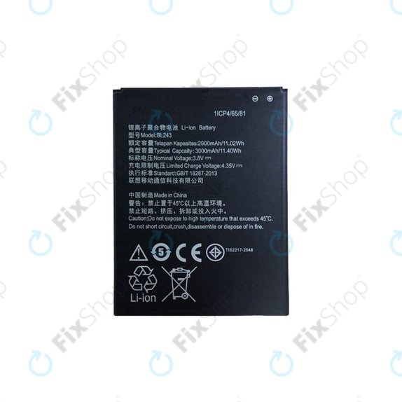 Bateria do Lenovo A7000, BL243, 3000mAh