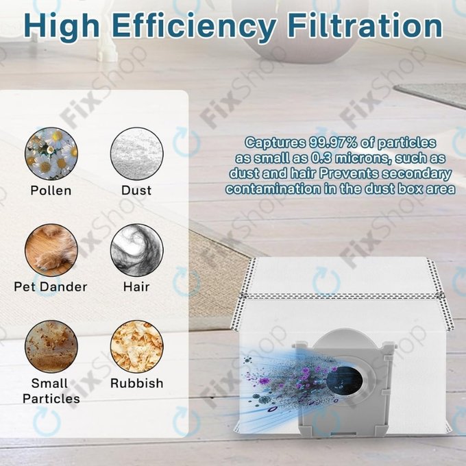 Worek na kurz, 4 szt. do Ecovacs Deebot T30c, T50-series, T80-series, X8-series, X9 Pro-series