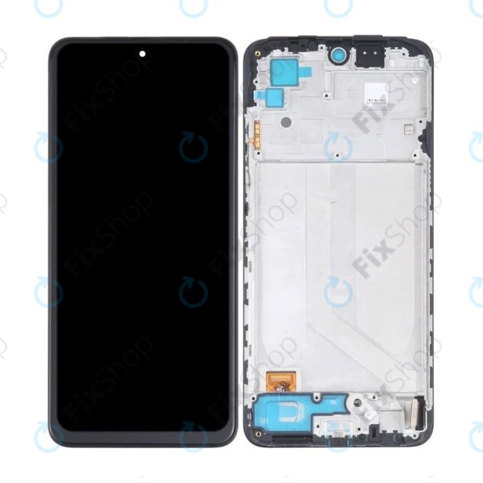 Wyświetlacz do Xiaomi Redmi Note 10, Ekran dotykowy z ramką, Czarny, Black, TFT