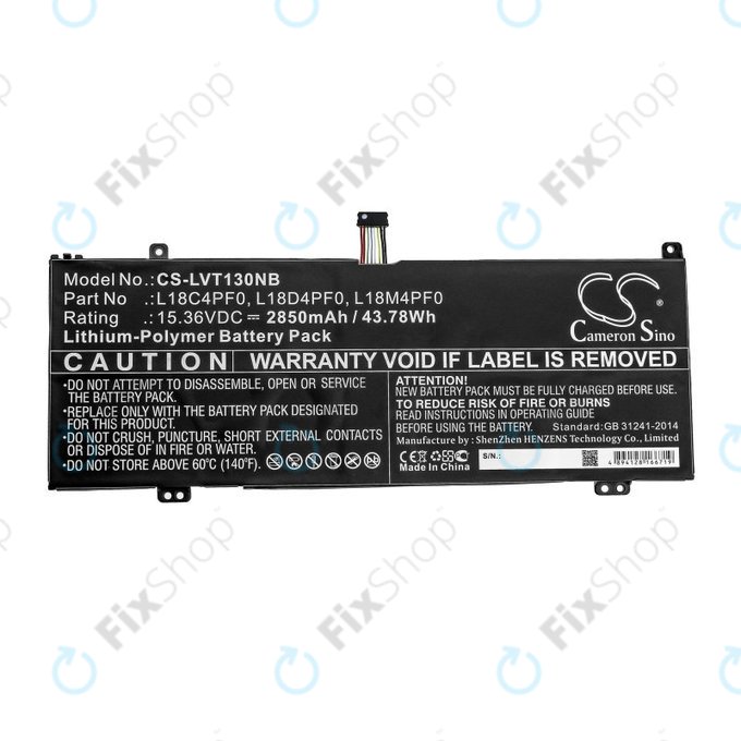 Bateria do Lenovo ThinkBook 13s, 14s, 2850mAh, Li-Pol, 15.36V, L18C4PF0, HQ