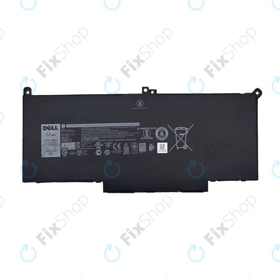 Bateria do Dell Latitude 7280, 7290, 7380, 7390, 7480, 7490, E7280, F3YGT, 7600mAh, Genuine Service Pack