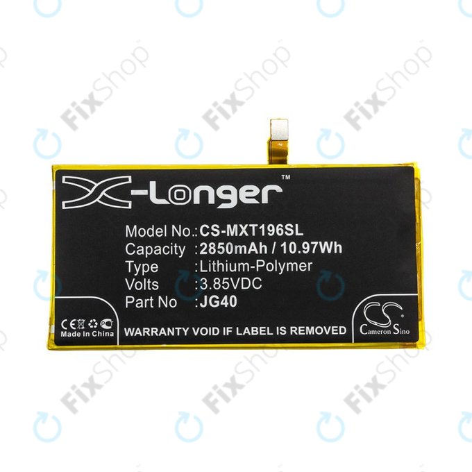 Bateria do Motorola Moto G7 Plus, G7 Plus DS, 2850mAh, Li-Pol, 3.85V, JG40, HQ