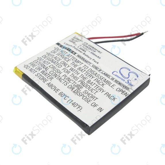 Bateria do GoPro Wifi Remote, 350mAh, Li-Pol, 3.7V, YD362937P, HQ