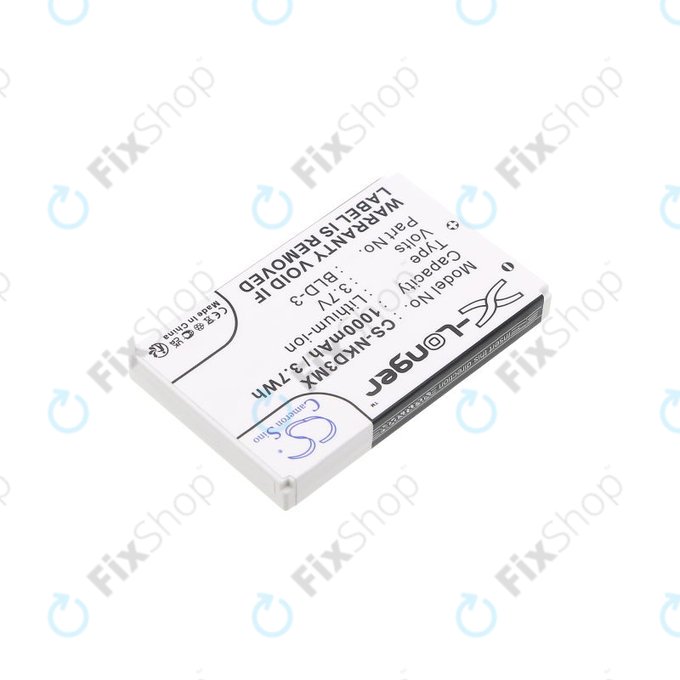 Bateria do Nokia 7250i, 6610, 6585, 6560, 6200, 6220, 1000mAh, Li-Ion, 3.7V, BLD-3, HQ